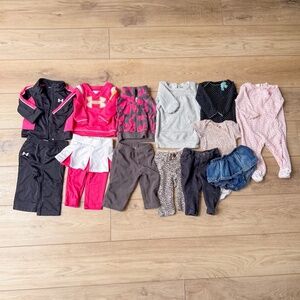 BABY GIRLS SPORTY AND COMFY FALL CLOTHING BUNDLE SIZE 3-6 MONTHS